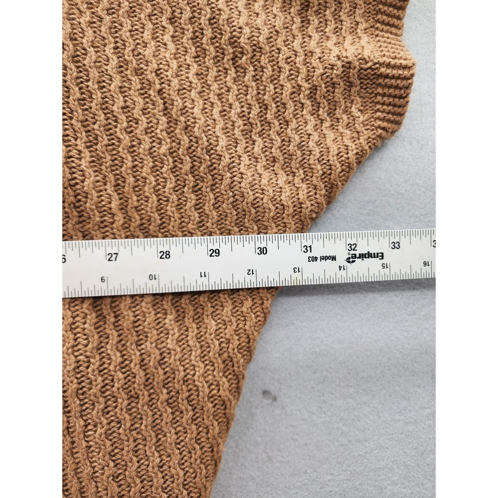 Massimo Dutti Italian Yarn Wool Cashmere Cowl Neck Poncho Sweater‎ Brown Medium - Picture 15 of 15